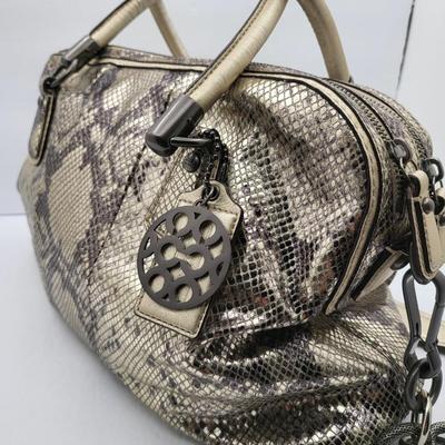 Metallic Python Snakeskin Print COACH Handbag