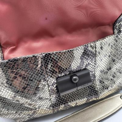 Metallic Python Snakeskin Print COACH Handbag