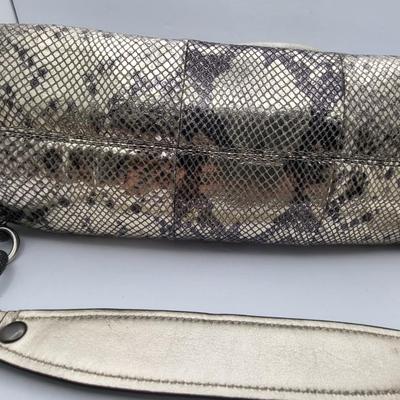 Metallic Python Snakeskin Print COACH Handbag