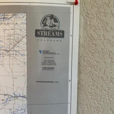 LARGE MAP OF STREAMS IN COLORADO AND MORE
