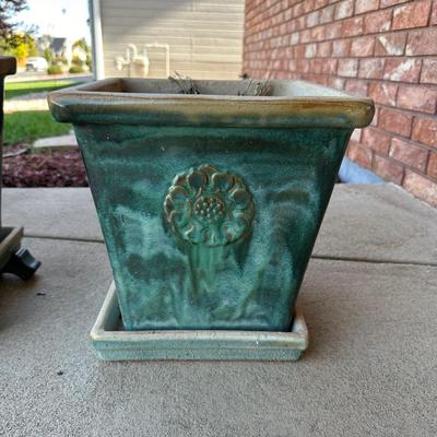 GLAZED BONSAI PLANTER W/REMOVABLE FEET