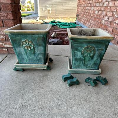 GLAZED BONSAI PLANTER W/REMOVABLE FEET