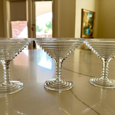 3 Manhattan Martini Glasses