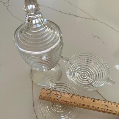 Manhattan Glass Candy Dish and 2 small bowls