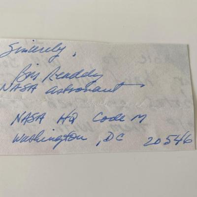 Nasa Astronaut Bill Ready Signed Note