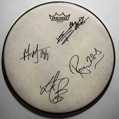 The Rolling Stones signed drum head