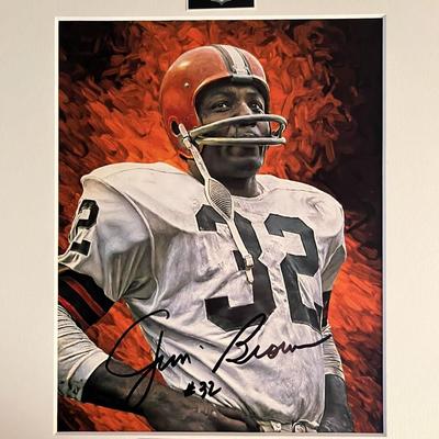 Jim Brown signed photo