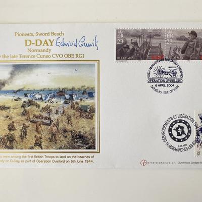 D-Day Normandy Signed 2004 First Day Cover