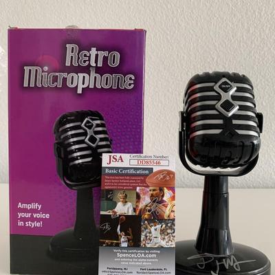 Tracey Morgan signed microphone JSA