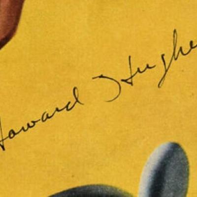 Howard Hughes signed magazine