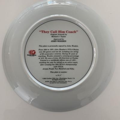 John Wooden commemorative plate 