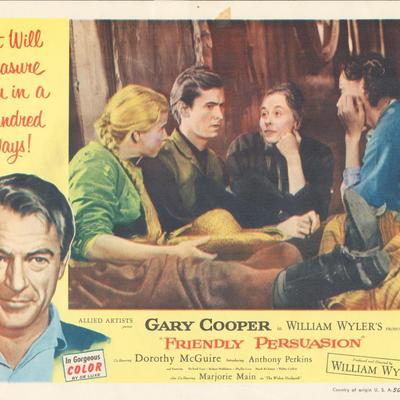 Friendly Persuasion 1956 original vintage lobby card