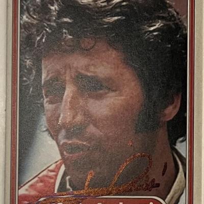 Mario Andretti signed trading card