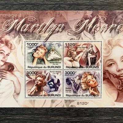 Marilyn Monroe Burundi Scott stamp sheet
