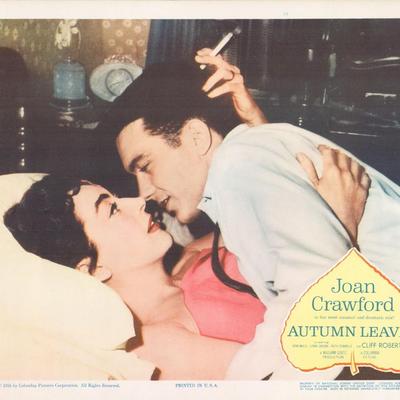 Autumn Leaves 1956 original vintage lobby card