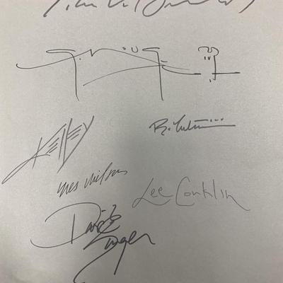 Stanley Mouse and comic artists signed page