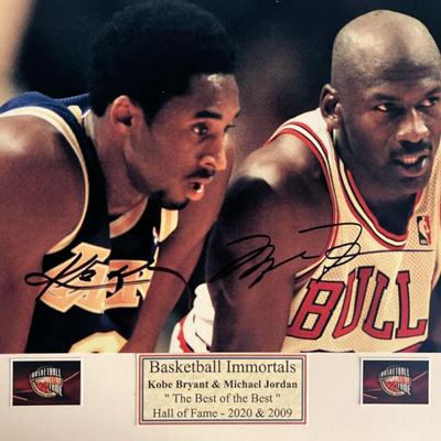 Kobe Bryant / Michael Jordan signed photo