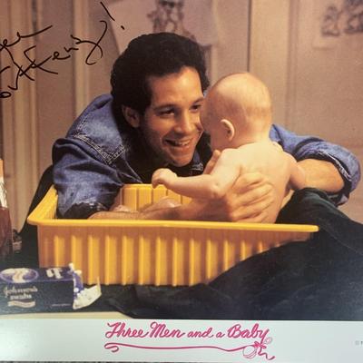 Three Men and a Baby signed lobby card. GFA Authenticated