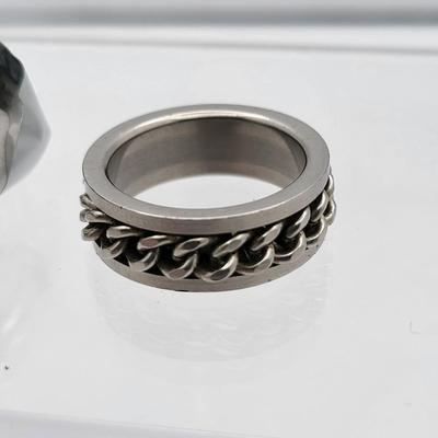 Stainless Steel Biker Rings - Skull, Spinner