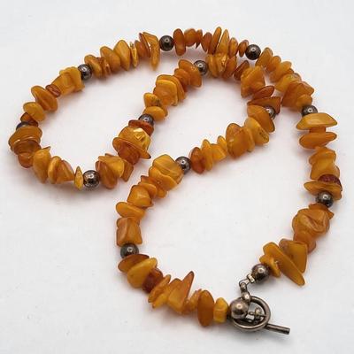 Amber Necklace, 925 Amber Ring + Bonus Amber Stretch Bracelet