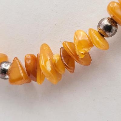 Amber Necklace, 925 Amber Ring + Bonus Amber Stretch Bracelet
