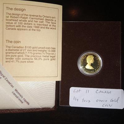 1/4 troy ounce gold coin
