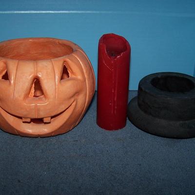 LOT 21 GREAT HALLOWEEN JOLs CANDLE AND CANDLE LIGHT