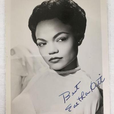 Eartha Kitt signed photo