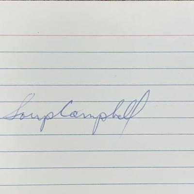 Clarence "Soup" Campbell original signature