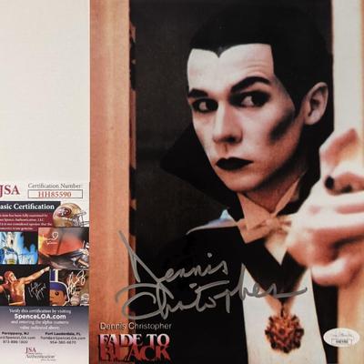 Fade To Black Dennis Christopher Signed Photo. JSA Authenticated.