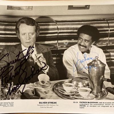 Silver Streak Richard Pryor and Patrick McGoohan signed movie photo