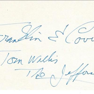 Franklin Cover original signature 