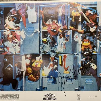 Jim Henson signed The Muppets Take Manhattan photo