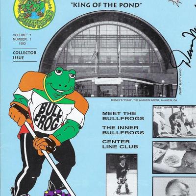 Anaheim Bullfrogs signed program