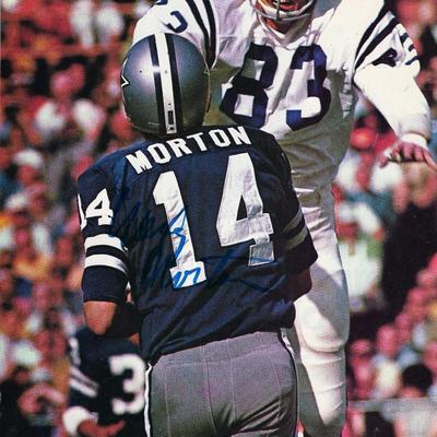 Craig Morton signed magazine photo