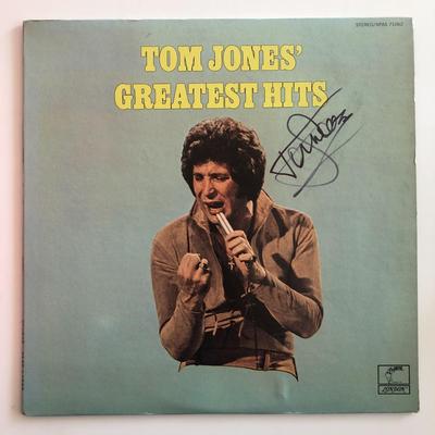 Tom Jones Greatest Hits signed album. GFA Authenticated