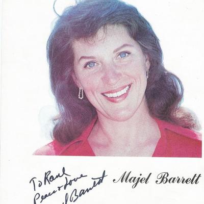 Majel Barret signed photo