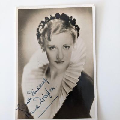Anne Ziegler signed photo