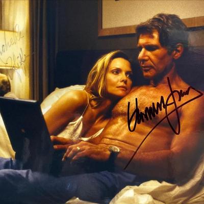What Lies Beneath Harrison Ford and Michelle Pfeiffer signed movie photo. GFA Authenticated