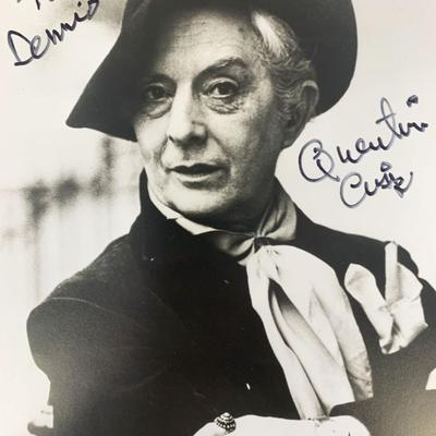 Quentin Crisp signed photo