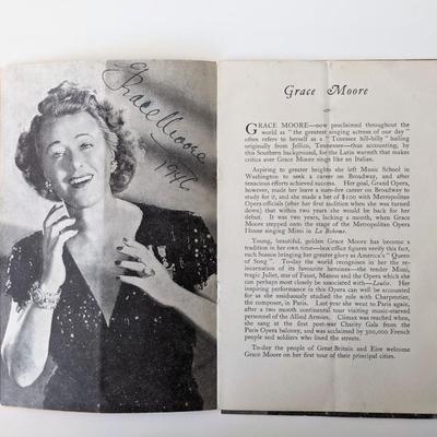Grace Moore signed program