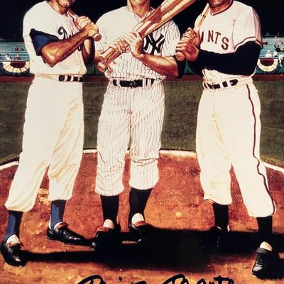 Mickey Mantle, Willie Mays and Duke Snider signed photo