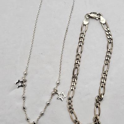 Sterling Silver Necklaces & Pendants Lot 85gr