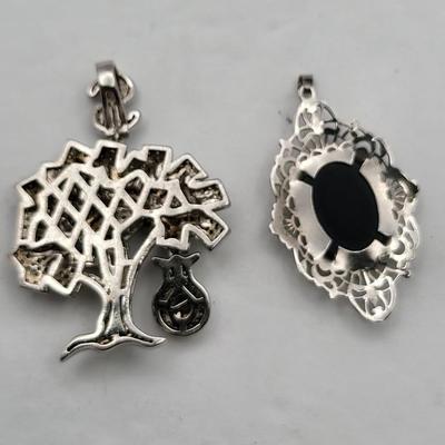 Sterling Silver Necklaces & Pendants Lot 85gr