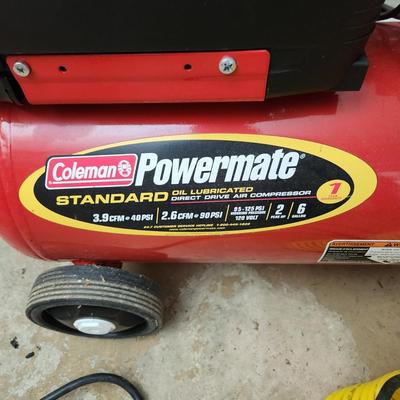 Coleman Powermate Direct Drive Air Compressor Tested Working