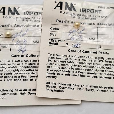 Vintage Lot Of Four Loose Cultured Pearls