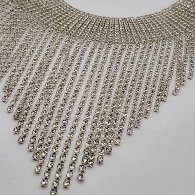 Amazing Bling Cascading Rhinestone Choker Necklace