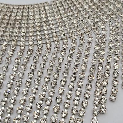 Amazing Bling Cascading Rhinestone Choker Necklace