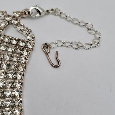 Amazing Bling Cascading Rhinestone Choker Necklace