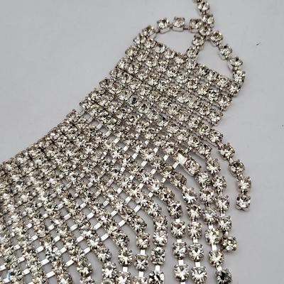 Amazing Bling Cascading Rhinestone Choker Necklace